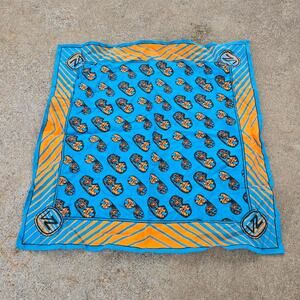 Vtg Y2k Von Zipper Snowboard Goggles All Over Print Snow Bandana Blue Orange